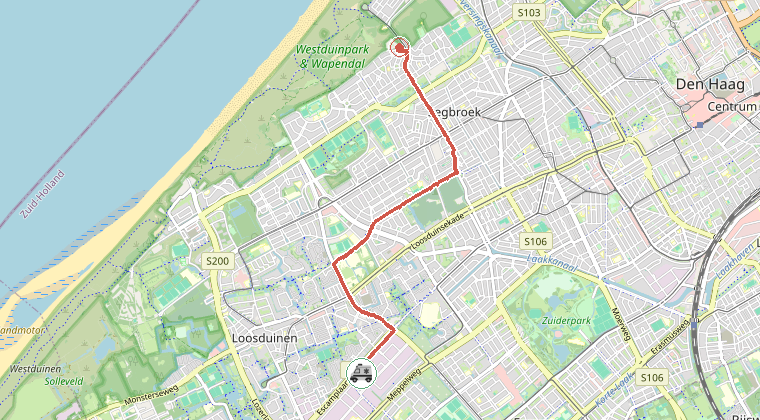 Kaart van de omgeving van de melding