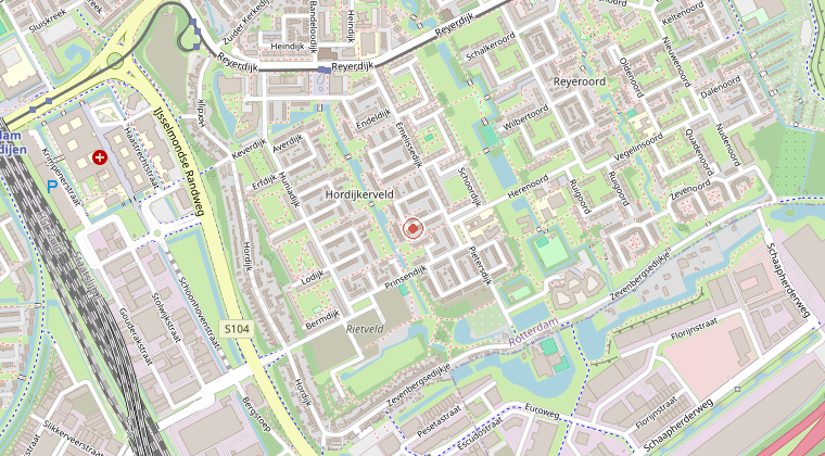 Kaart van de omgeving van de melding