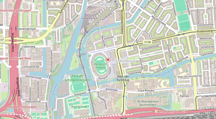 Kaart van de omgeving van de melding