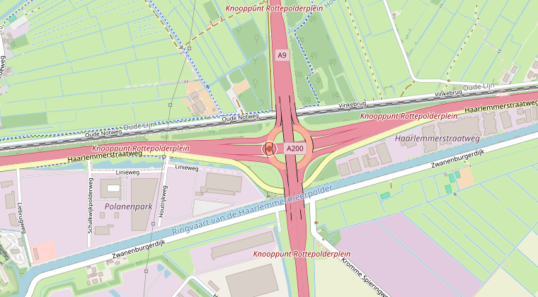 Kaart van de omgeving van de melding