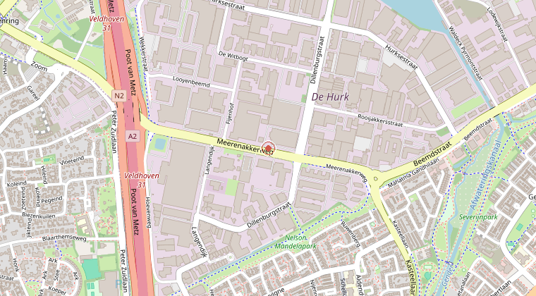Kaart van de omgeving van de melding