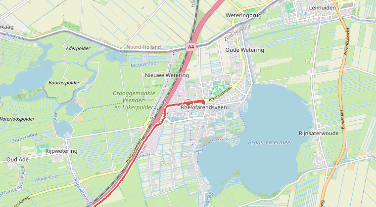 Kaart van de omgeving van de melding