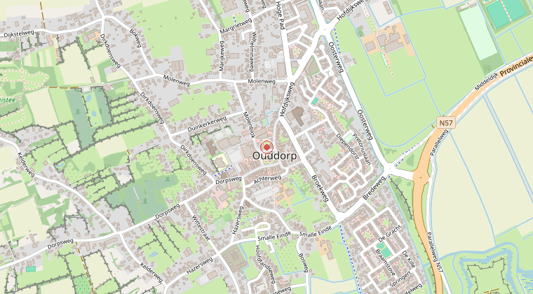 Kaart van de omgeving van de melding