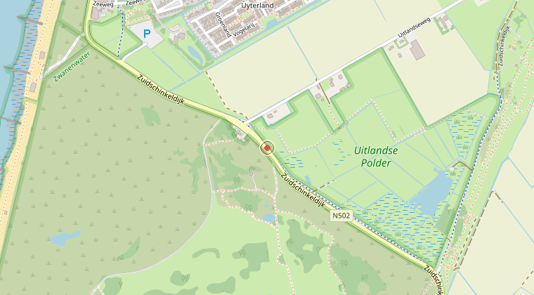 Kaart van de omgeving van de melding