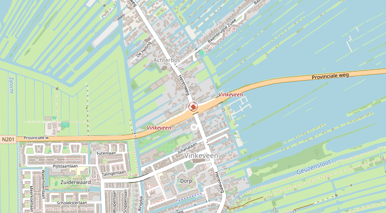 Kaart van de omgeving van de melding