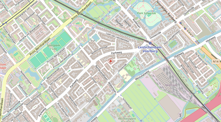 Kaart van de omgeving van de melding