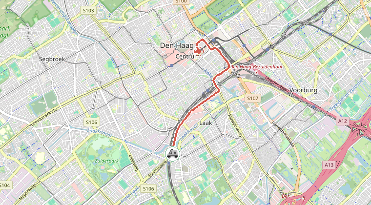 Kaart van de omgeving van de melding