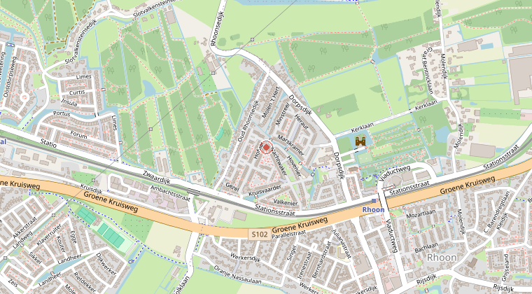 Kaart van de omgeving van de melding