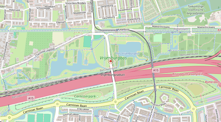 Kaart van de omgeving van de melding