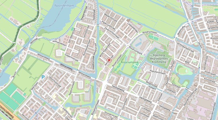Kaart van de omgeving van de melding