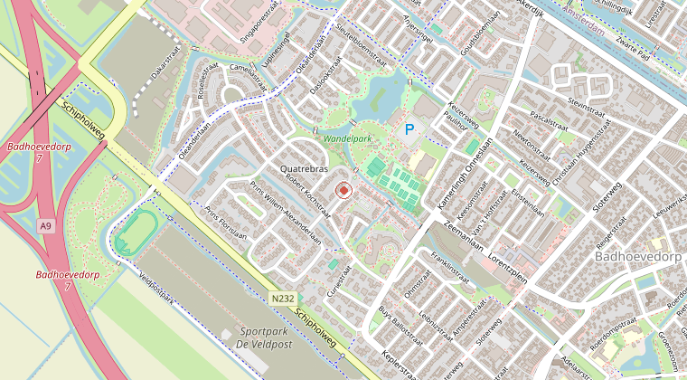 Kaart van de omgeving van de melding