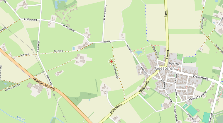Kaart van de omgeving van de melding