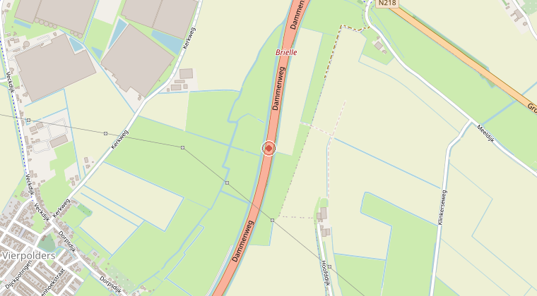 Kaart van de omgeving van de melding