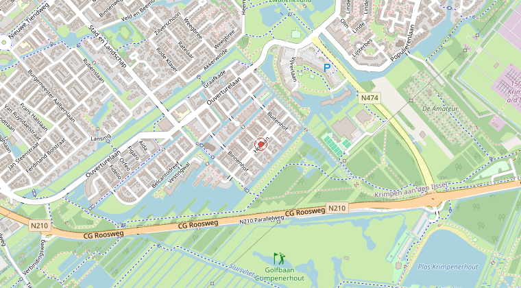 Kaart van de omgeving van de melding