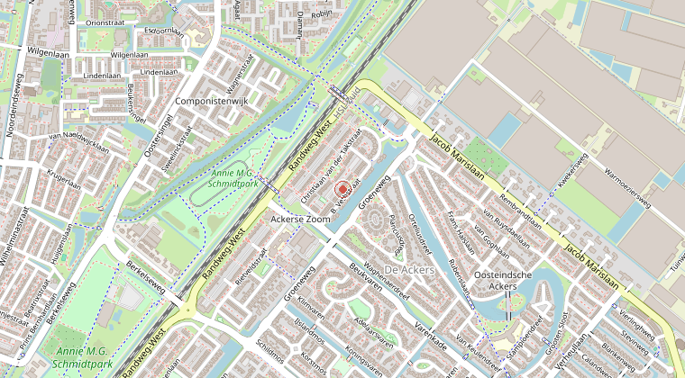 Kaart van de omgeving van de melding