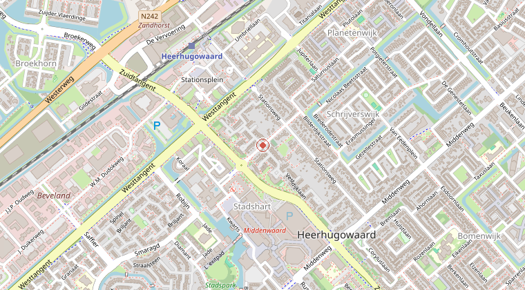 Kaart van de omgeving van de melding