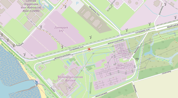 Kaart van de omgeving van de melding