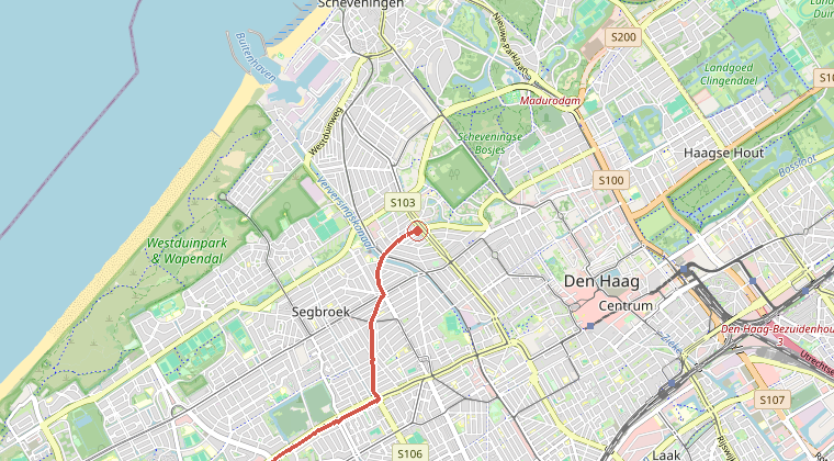 Kaart van de omgeving van de melding