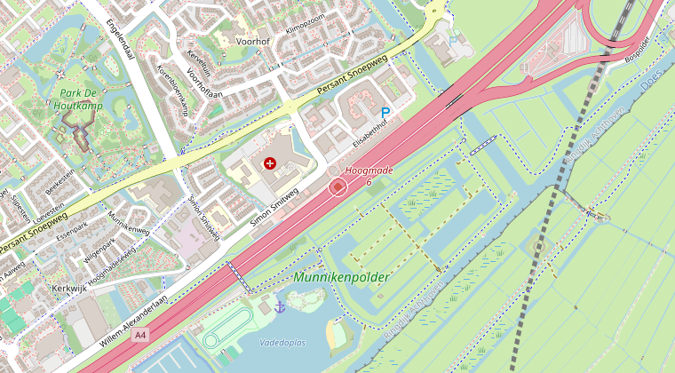 Kaart van de omgeving van de melding
