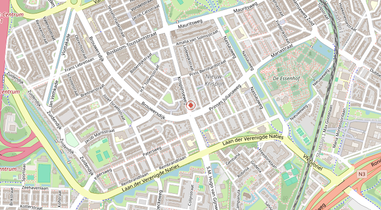 Kaart van de omgeving van de melding