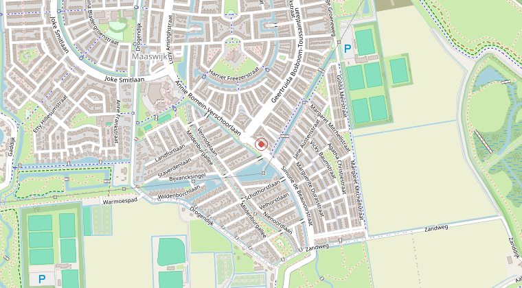Kaart van de omgeving van de melding