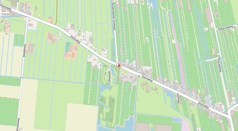 Kaart van de omgeving van de melding