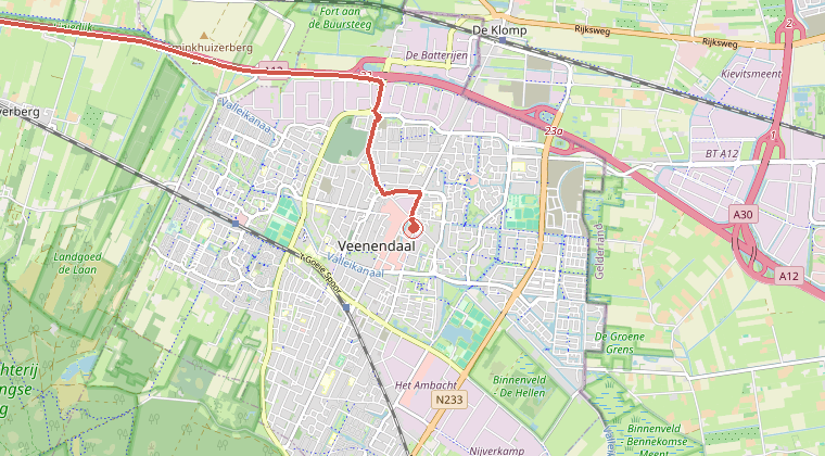 Kaart van de omgeving van de melding