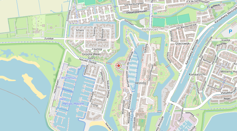 Kaart van de omgeving van de melding
