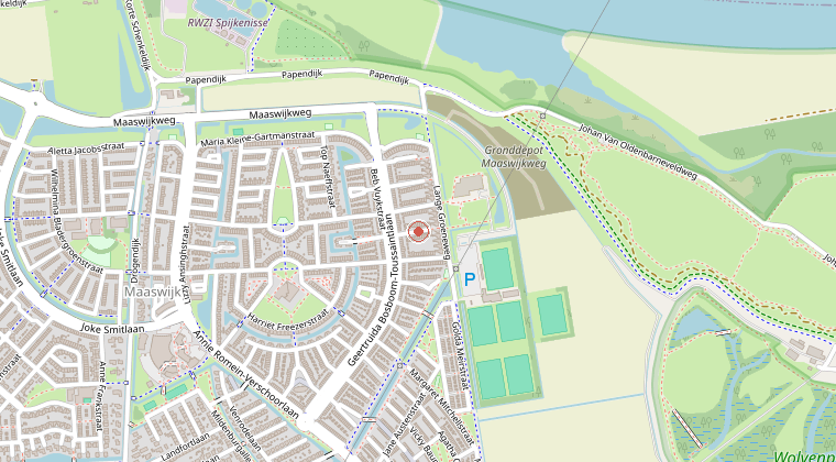 Kaart van de omgeving van de melding
