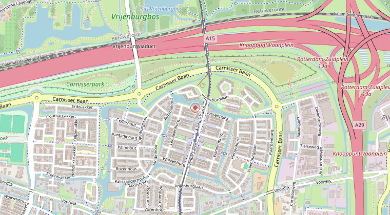 Kaart van de omgeving van de melding