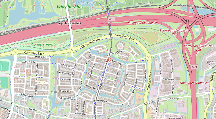 Kaart van de omgeving van de melding