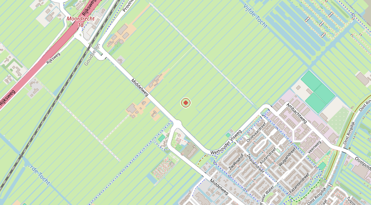 Kaart van de omgeving van de melding