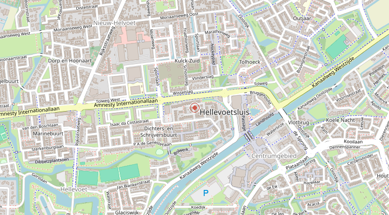 Kaart van de omgeving van de melding