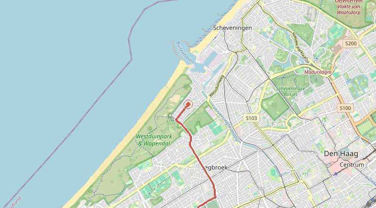 Kaart van de omgeving van de melding