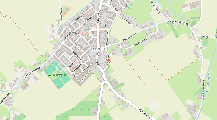 Kaart van de omgeving van de melding