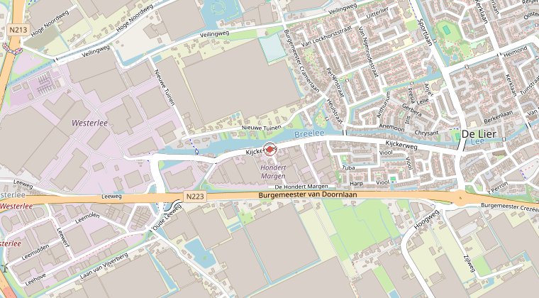 Kaart van de omgeving van de melding