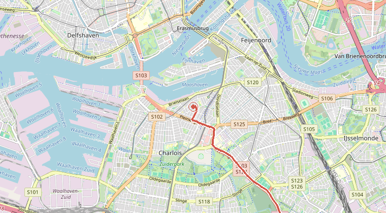 Kaart van de omgeving van de melding