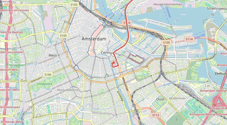 Kaart van de omgeving van de melding