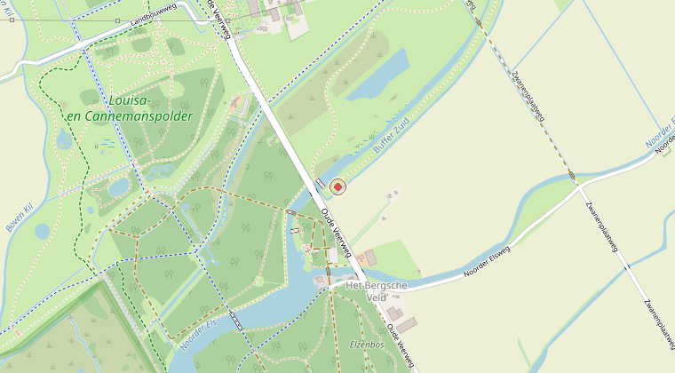 Kaart van de omgeving van de melding