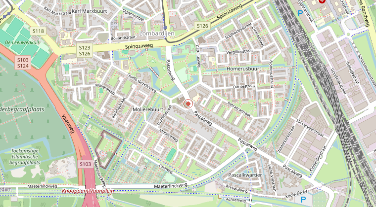Kaart van de omgeving van de melding
