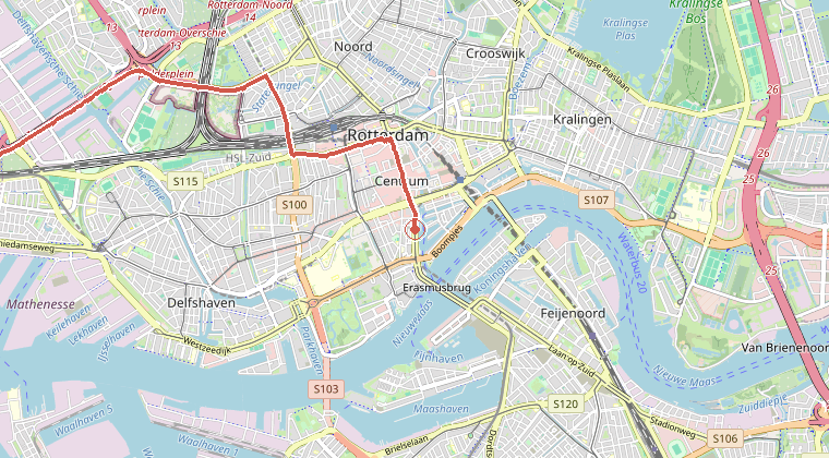 Kaart van de omgeving van de melding