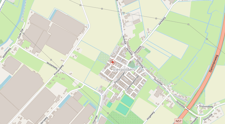Kaart van de omgeving van de melding