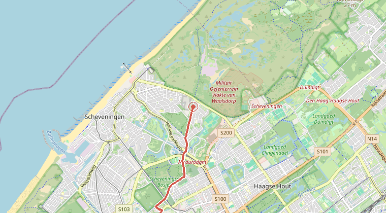 Kaart van de omgeving van de melding