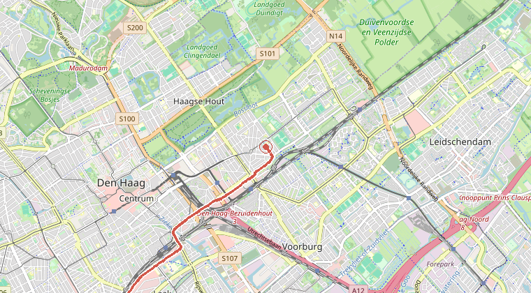 Kaart van de omgeving van de melding
