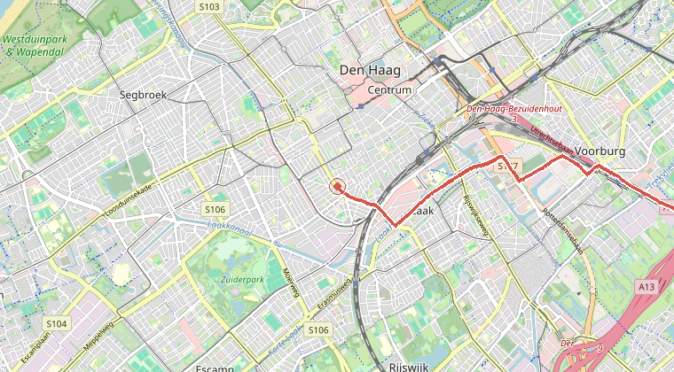 Kaart van de omgeving van de melding