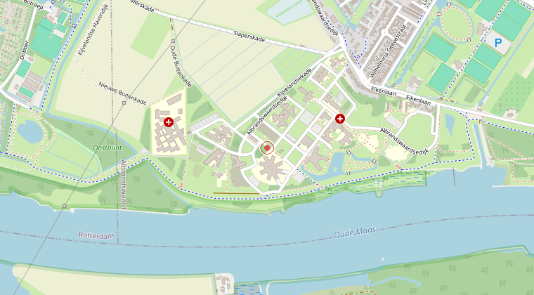Kaart van de omgeving van de melding