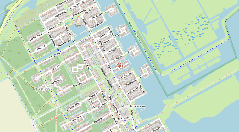 Kaart van de omgeving van de melding