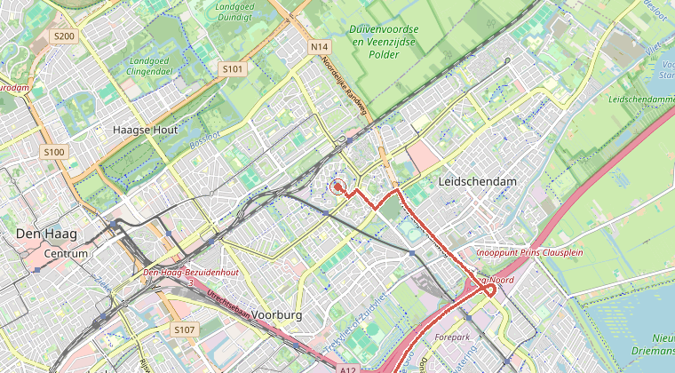 Kaart van de omgeving van de melding