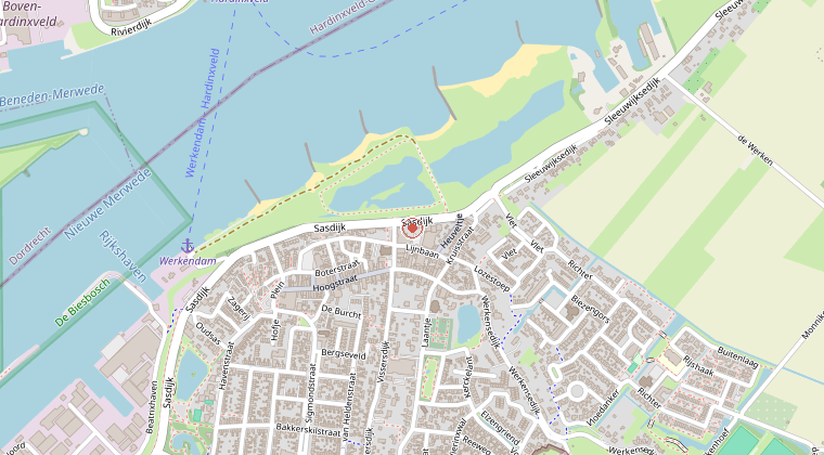 Kaart van de omgeving van de melding