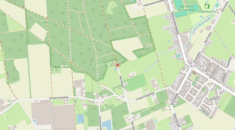 Kaart van de omgeving van de melding